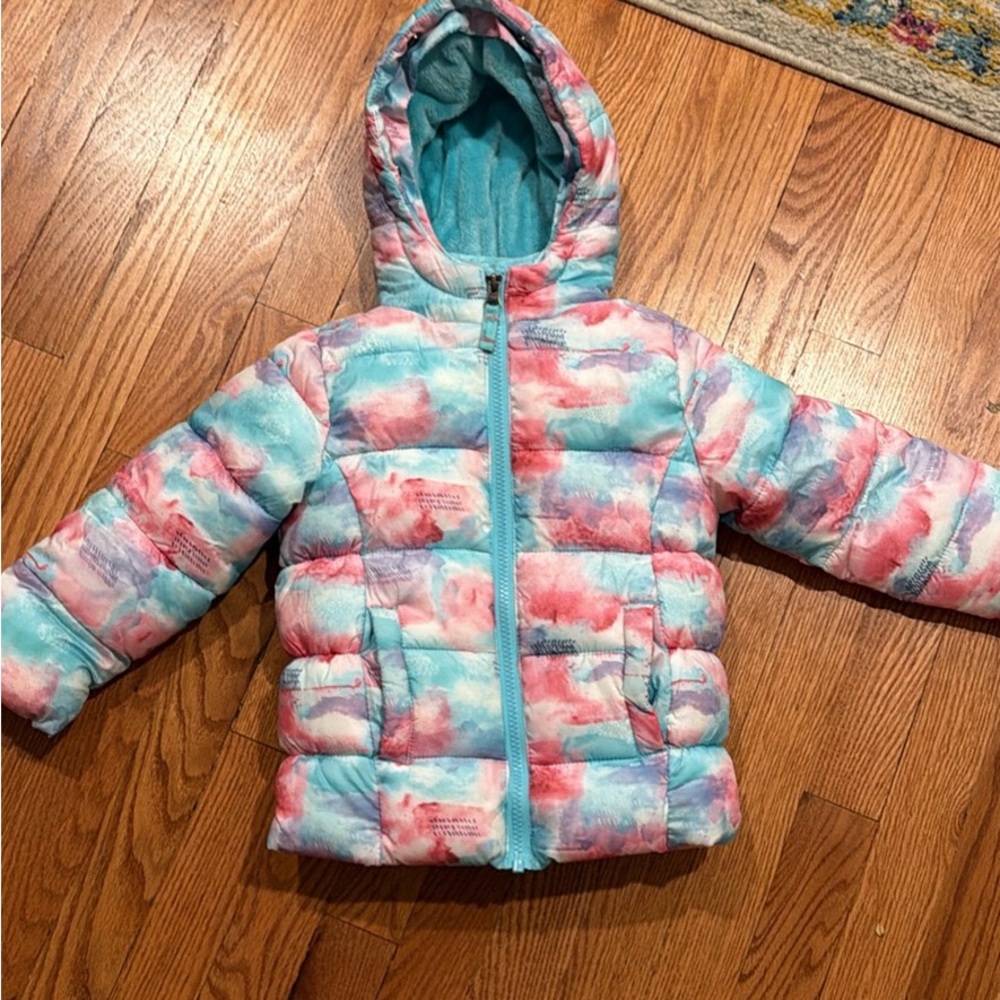 Colorful Pastel Puffer Jacket with Hood